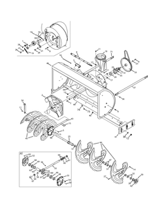 Augers, Housing And Gearbox Diagram and Parts List for 2X945SWE (31AH97SW756-31BH97SW710-31BH97SW756)(2015) Cub Cadet Snow Blower